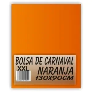 BOLSA CARNAVAL GRANDE XXL PP 90X130 G/250 NARANJA