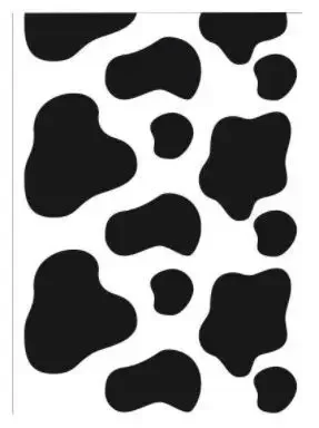 BOLSA CARNAVAL INFANTIL PP 56X70CM G/250 BLANCAS MANCHA DE VACA BASURA ESPECIAL DISFRAZ