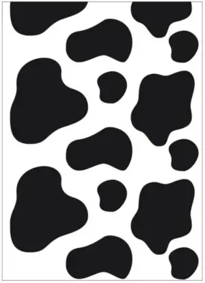 BOLSA CARNAVAL PP 65X90CM BLANCA MANCHAS VACA NEGRAS 7778040 00072102