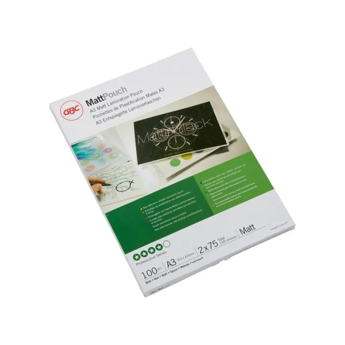Bolsa de plastificar gbc din a3 2×75 mc mate caja de 100 unidades