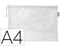 Bolsa zipper bag Liderpapel poliester transpirable multiusos Din A4 blanco 172512