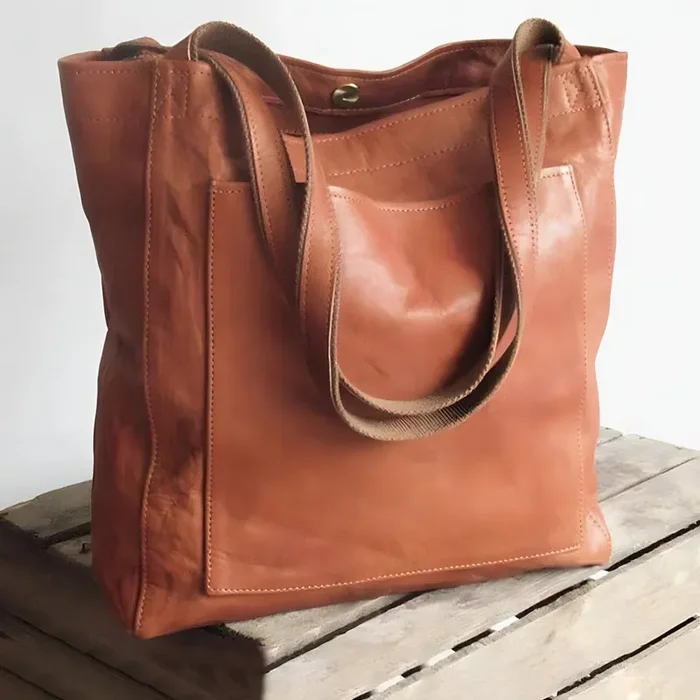 Bolso de cuero elegante y espacioso para damas