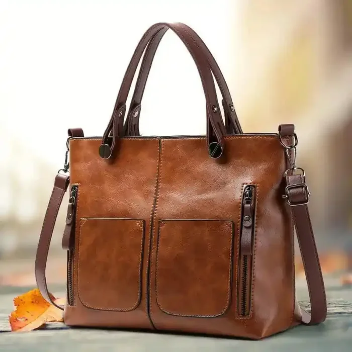 Bolso de mano elegante y versátil de cuero