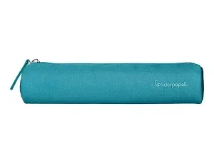 BOLSO ESCOLAR LIDERPAPEL PORTATODO CILINDRICO ESTRECHO 220X45 MM AZUL CELESTE