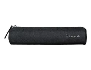 BOLSO ESCOLAR LIDERPAPEL PORTATODO CILINDRICO ESTRECHO 220X45 MM NEGRO