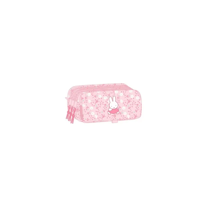 Bolso escolar portatodo safta triple big miffy flores 100x215x80 mm
