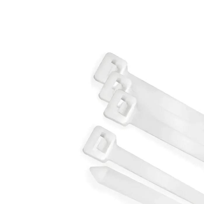 Brida Nylon 100%. Color Blanco / Natural 2,5 x135 mm. 100 Piezas. Abrazadera Plástico, Organizador Cables, Alta Resistencia