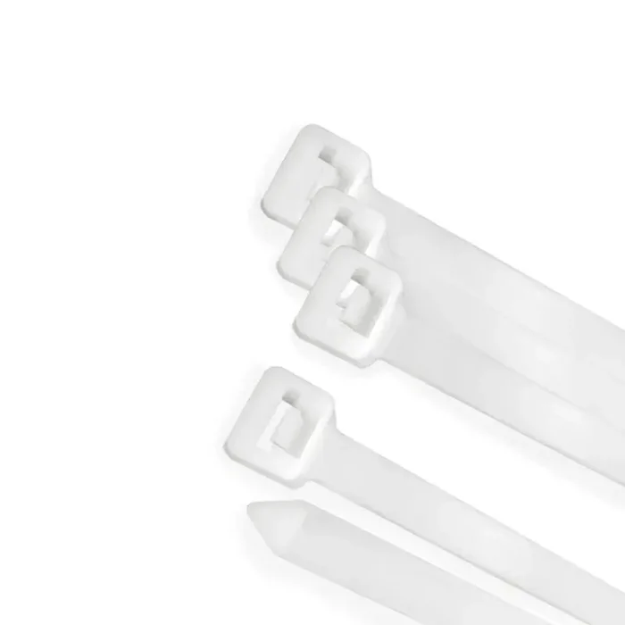 Brida Nylon 100%. Color Blanco / Natural 3,6 x 370 mm. 100 Piezas. Abrazadera Plástico, Organizador Cables, Alta Resistencia