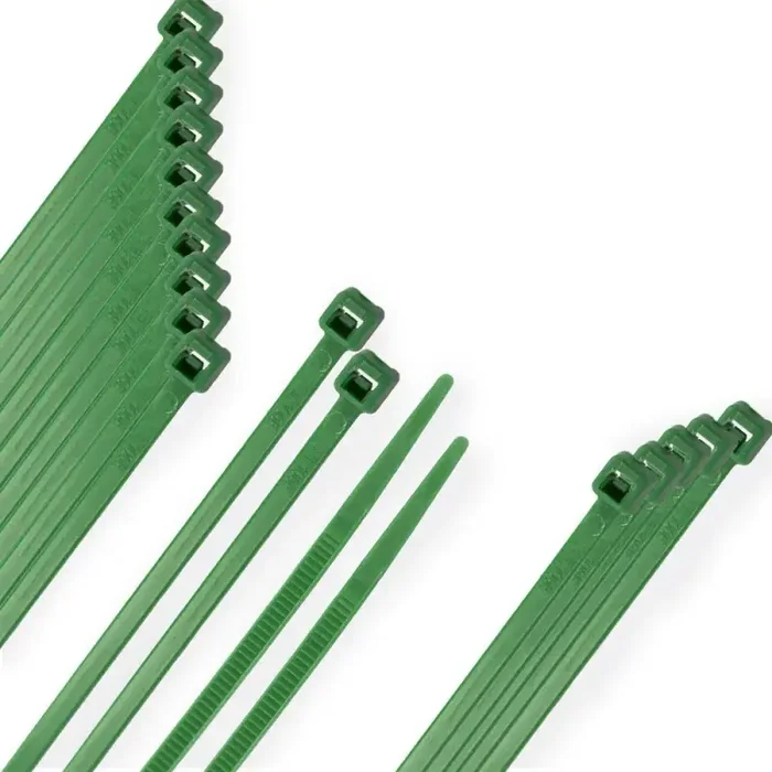 Brida Nylon 100%. Color Verde 3,6 x 140 mm. Bolsa 100 Unidades. Abrazadera Plástico, Organizador Cables, Alta Resistencia