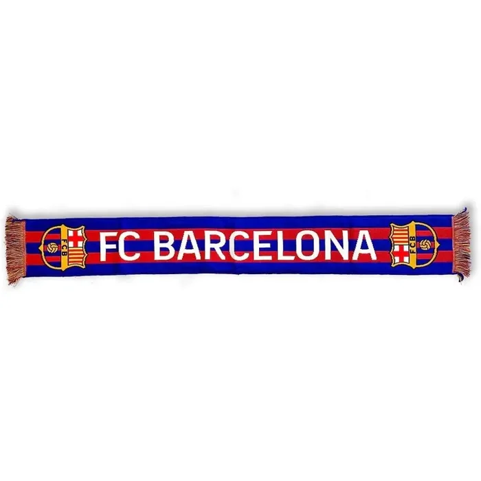 Bufanda Fútbol Club Barcelona lineas horizontales tamaño 140x20cm producto oficial