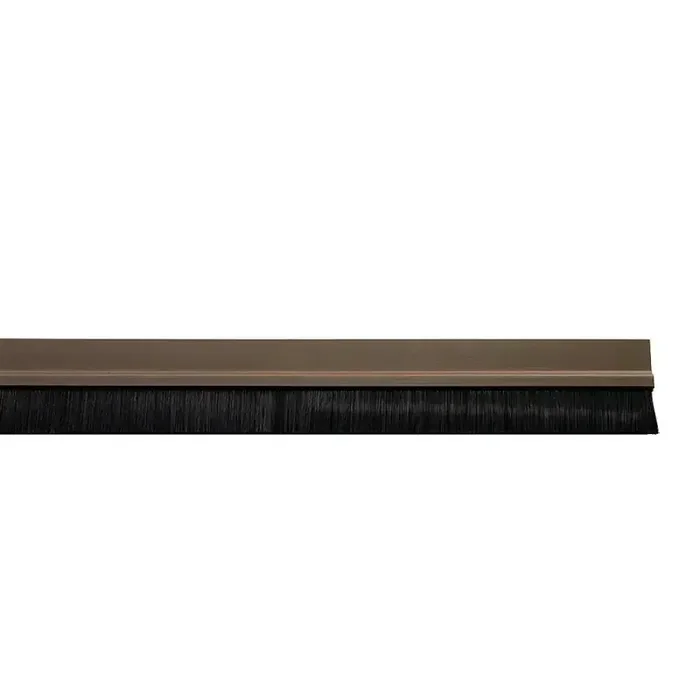 Burlete Puerta PVC Marrón Con Cepillo 1metro