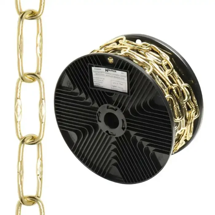 Cadena Decorativa Grabada Latonada 4,0×46 mm. Rollo 20 metros