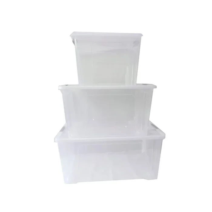 Caja de almacenaje archivo 2000 polipropileno apilable y encajable con tapa 10 litros transparente 280x400x130 mm