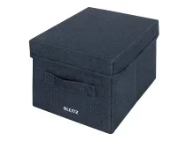 Caja de almacenaje Leitz tela con tapa s dos piezas gris 61460089