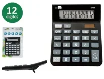 Calculadora Liderpapel Sobremesa Xf26 12 Digitos Solar Y Pilas Color Negro 127x105x24 163491