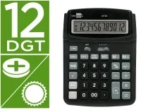 Calculadora Liderpapel sobremesa xf39 12 digitos solar y pilas color negro 190x140x32 166791