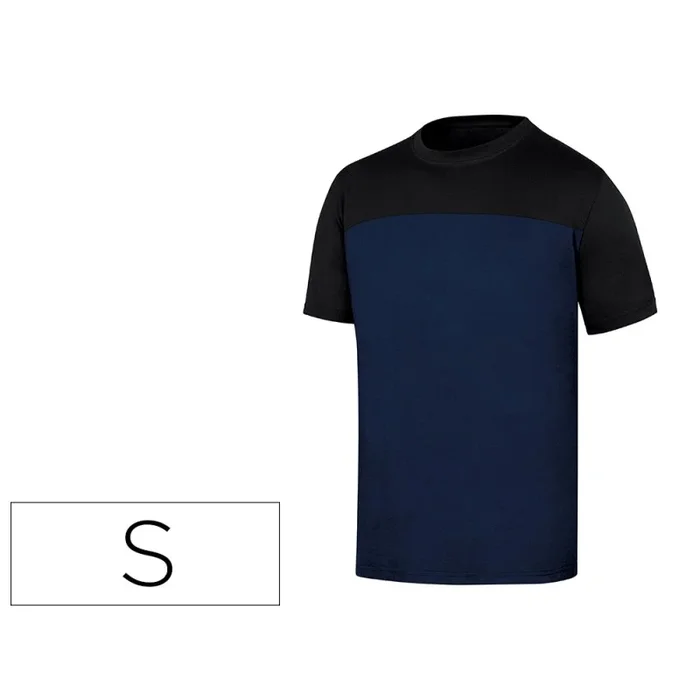 Camiseta de algodon deltaplus color azul/negro talla s