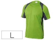 Camiseta Deltaplus Poliester Manga Corta Cuello Redondo Tratamiento Secado Rapido Color Verdegris Balivggt