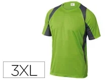 Camiseta Deltaplus Poliester Manga Corta Cuello Redondo Tratamiento Secado Rapido Color Verdegris Balivg3x