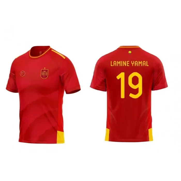 Camiseta Selección Española Fútbol Lamine Yamal 19 réplica producto oficial adulto