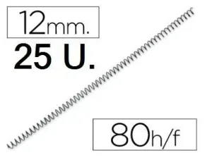 CAMPUS ESPIRAL METALICA PASO 5:1/64 12MM 25 UNIDADES