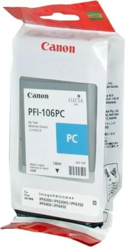 Canon PFI106 Cyan Photo Cartucho de Tinta Original – PFI106PC / 6625B001