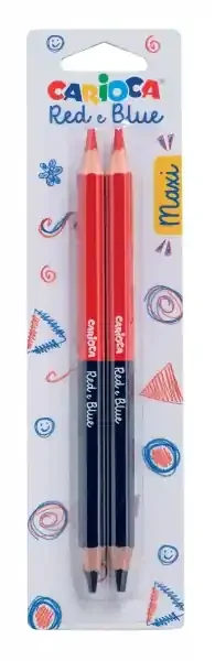 Carioca Maxi Blister 2 Lapices – Cuerpo Lacado Hexagonal – Mina de Ø 5mm – Color Negro/Rojo
