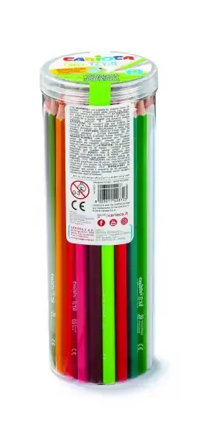 Carioca Tita Pack de 50 Lapices de Resina – Cuerpo Hexagonal – Colores Brillantes y Lavables – Escritura Blanda – Mina Ø 3mm Segura y Super Resistente a las Caidas – Color Varios