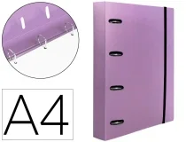 Carpeta Con Recambio Liderpapel A4 Cuadro 5mm 100 Hojas 80g Polipropileno 4 160031 , Lavanda