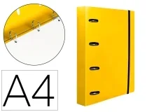 Carpeta Con Recambio Liderpapel A4 Cuadro 5mm 100 Hojas 80g Polipropileno 4 160039 , Amarillo Fluor