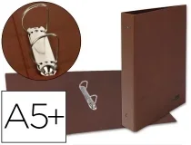 Carpeta De 2 Anillas 25mm Mixtas Liderpapel Cuarto Carton Cuero Forrado Compresor 25245
