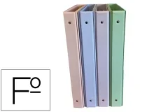 Carpeta de 4 anillas 25 mm Saro pvc colores pastel P2424 , surtidos