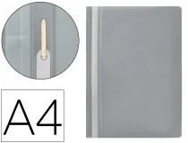 Carpeta Dossier Fastener Plastico Qconnect Din A4 Gris Kf01650