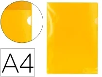 Carpeta Dossier Uñero Plastico Qconnect Din A4 120 Micras Amarilla Caja De Kf01487 , Amarillo