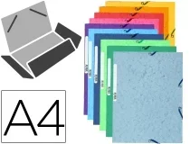 Carpeta Exacompta Gomas Cartulina Lustrada Tres Solapas Din A4 Colores Surtidos 55510e