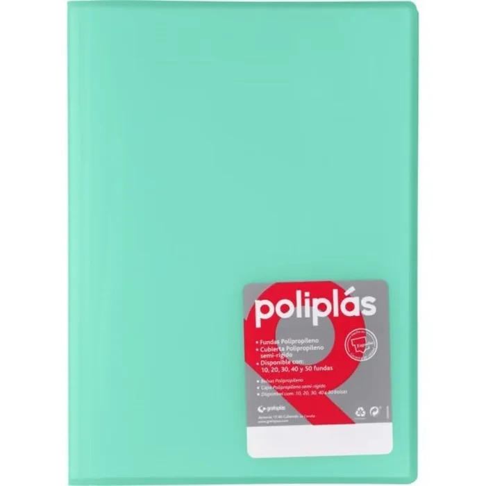 CARPETA FUNDAS G.P.POLIPLAS A4 30/F.TRANSP.MINT