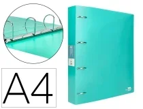Carpeta Liderpapel 4 Anillas Mixtas 40 Mm Polipropileno Din A4 Verde Manzana 160018
