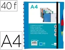 Carpeta Liderpapel A4 Con 40 Fundas Intercambiables 5 Sep Sobre Y Gomilla 159483