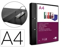 Carpeta Liderpapel Canguro 2 Anillas 40 Mm Mixtas Polipropileno Din A4 Negro 160019