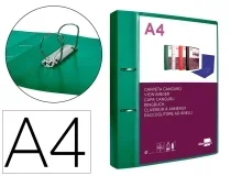 Carpeta Liderpapel Canguro 2 Anillas 40 Mm Mixtas Polipropileno Din A4 Verde 160023