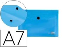 Carpeta Liderpapel Dossier Broche 44222 Polipropileno Din A7 Azul Translucido 32848