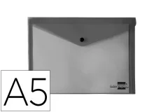 Carpeta Liderpapel Dossier Broche Polipropileno Din A5 Negro Opaco 11289