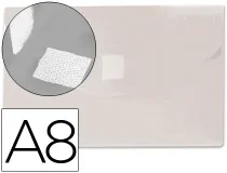 Carpeta Liderpapel Dossier Broche Polipropileno Din A8 Incolora Con Cierre De Velcro 34934 , Transparente