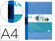Carpeta Liderpapel Dossier Pinza Lateral 45302 Polipropileno Din A4 Azul 30 Hojas 29322