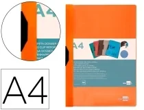 Carpeta Liderpapel Dossier Pinza Lateral Polipropileno Din A4 Naranja Fluor Opaco 30 11300