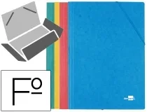 Carpeta Liderpapel Gomas Tres Solapas Carton Simil Prespan Folio Pack De 4 80366 , Surtidos