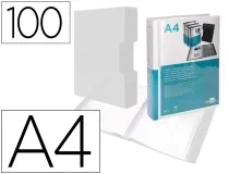 Carpeta Liderpapel Personaliza 100 Fundas Polipropilenodin A4 Transparente Con Cajetin 11052