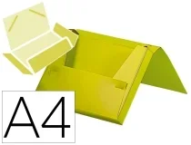 Carpeta Liderpapel Portadocumentos Gomas Polipropileno Din A4 Amarillo Fluor Opaco Lomo 25 10909