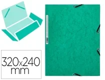 Carpeta Qconnect Gomas Kf02168 Carton Similprespan Solapas 320×243 Mm Verde