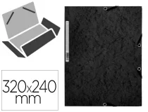 Carpeta Qconnect Gomas Kf02169 Carton Similprespan Solapas 320×243 Mm Negra , Negro